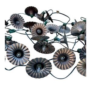 Copper metal sunflower 4 - 10' outdoor string lights